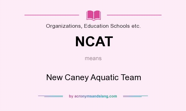 What does NCAT mean? It stands for New Caney Aquatic Team