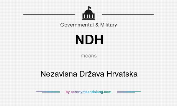 What does NDH mean? It stands for Nezavisna Država Hrvatska