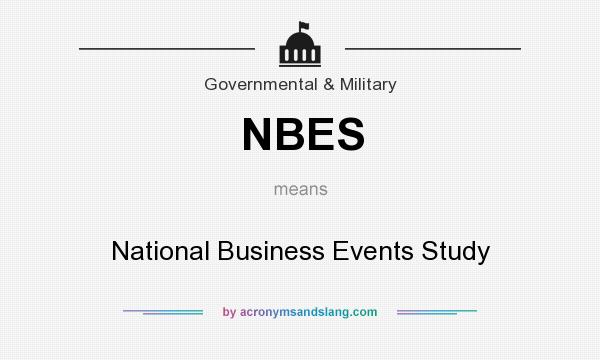 What does NBES mean? It stands for National Business Events Study