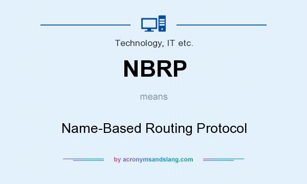 What does NBRP mean? It stands for Name-Based Routing Protocol