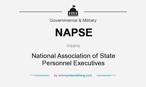 What does NAPSE mean? It stands for National Association of State Personnel Executives