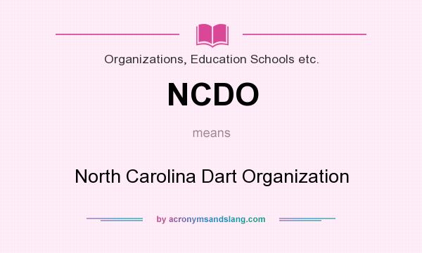 What does NCDO mean? It stands for North Carolina Dart Organization