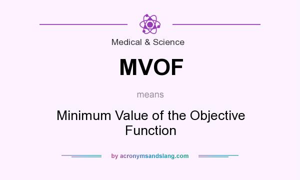 What does MVOF mean? It stands for Minimum Value of the Objective Function