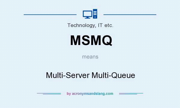 What does MSMQ mean? It stands for Multi-Server Multi-Queue