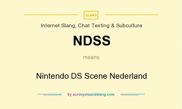 What does NDSS mean? It stands for Nintendo DS Scene Nederland