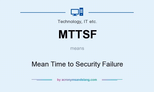 What does MTTSF mean? It stands for Mean Time to Security Failure