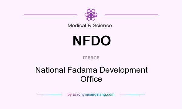 What does NFDO mean? It stands for National Fadama Development Office