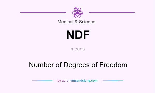 What does NDF mean? It stands for Number of Degrees of Freedom