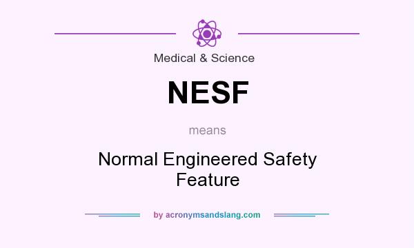 What does NESF mean? It stands for Normal Engineered Safety Feature