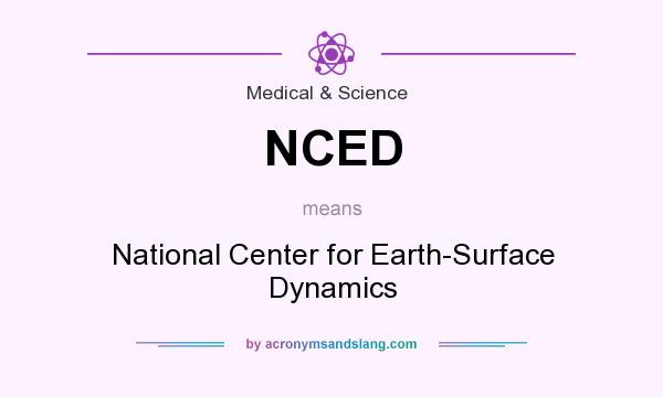What does NCED mean? It stands for National Center for Earth-Surface Dynamics