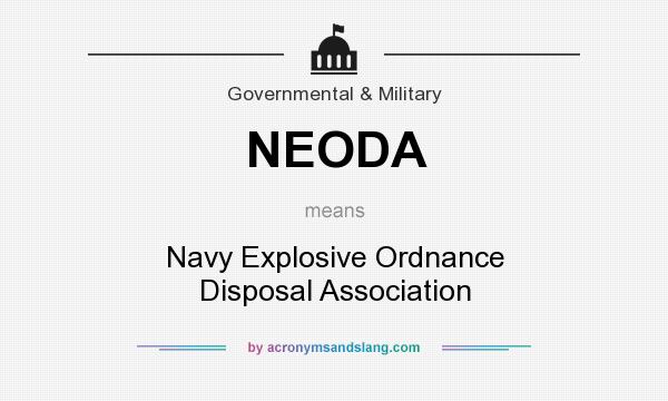 What does NEODA mean? It stands for Navy Explosive Ordnance Disposal Association