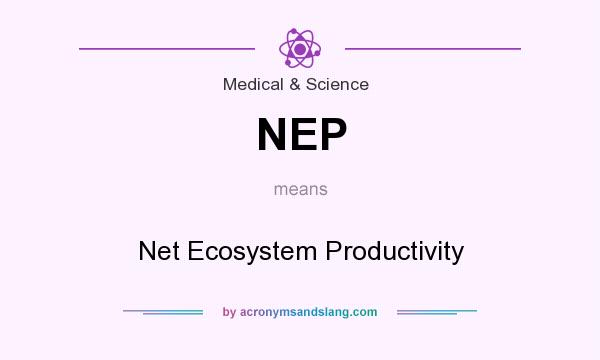 What does NEP mean? It stands for Net Ecosystem Productivity