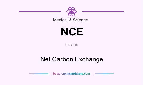 What does NCE mean? It stands for Net Carbon Exchange