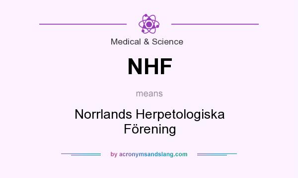 What does NHF mean? It stands for Norrlands Herpetologiska Förening