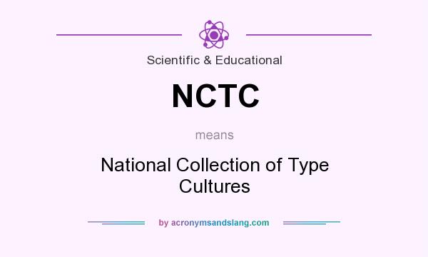 What does NCTC mean? It stands for National Collection of Type Cultures