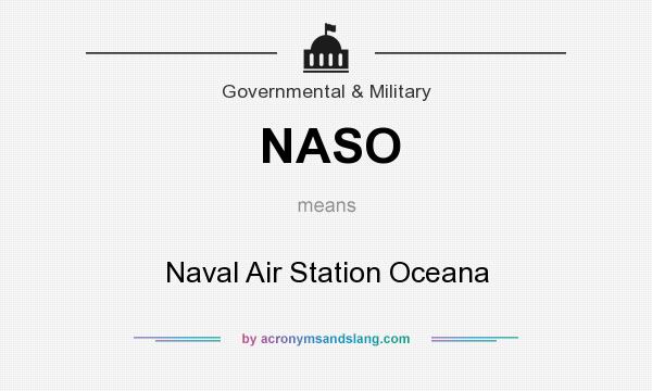 What does NASO mean? It stands for Naval Air Station Oceana