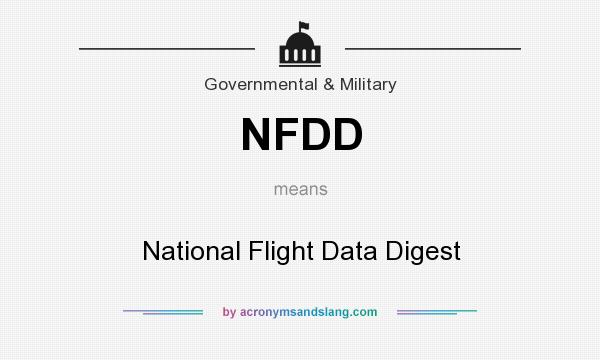 What does NFDD mean? It stands for National Flight Data Digest
