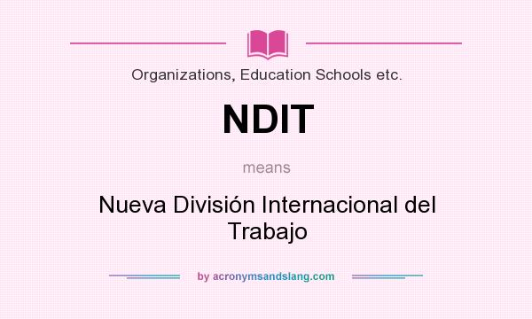 What does NDIT mean? It stands for Nueva División Internacional del Trabajo