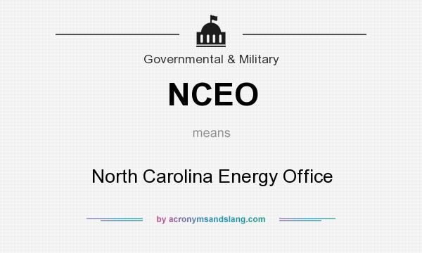 What does NCEO mean? It stands for North Carolina Energy Office