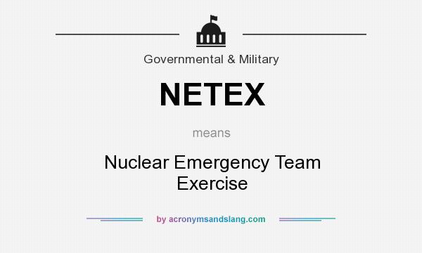 What does NETEX mean? It stands for Nuclear Emergency Team Exercise