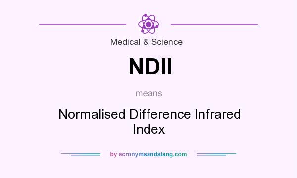 What does NDII mean? It stands for Normalised Difference Infrared Index