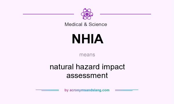 What does NHIA mean? It stands for natural hazard impact assessment