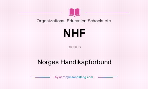 What does NHF mean? It stands for Norges Handikapforbund
