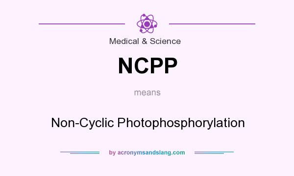 What does NCPP mean? It stands for Non-Cyclic Photophosphorylation