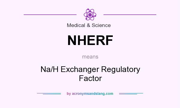 What does NHERF mean? It stands for Na/H Exchanger Regulatory Factor