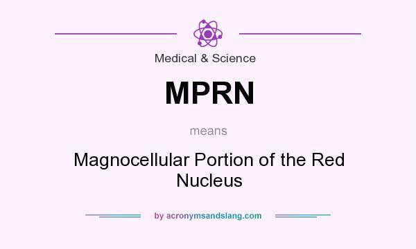 What does MPRN mean? It stands for Magnocellular Portion of the Red Nucleus