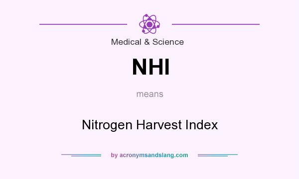 What does NHI mean? It stands for Nitrogen Harvest Index
