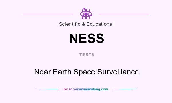 What does NESS mean? It stands for Near Earth Space Surveillance