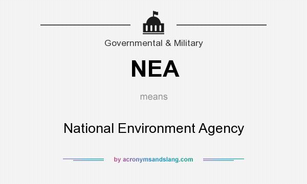 What does NEA mean? It stands for National Environment Agency