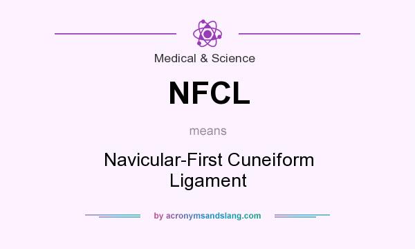 What does NFCL mean? It stands for Navicular-First Cuneiform Ligament
