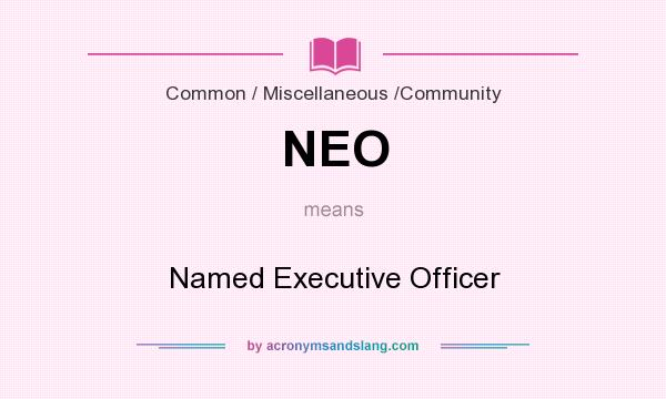 What does NEO mean? It stands for Named Executive Officer