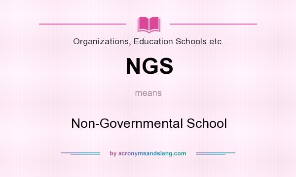 What does NGS mean? It stands for Non-Governmental School