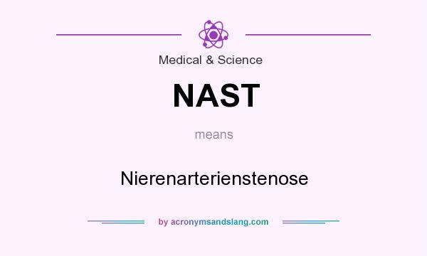 What does NAST mean? It stands for Nierenarterienstenose