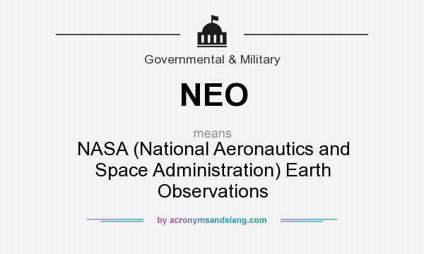 What does NEO mean? It stands for NASA (National Aeronautics and Space Administration) Earth Observations