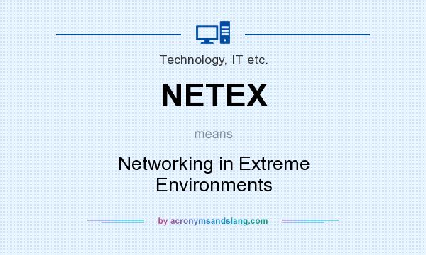 What does NETEX mean? It stands for Networking in Extreme Environments