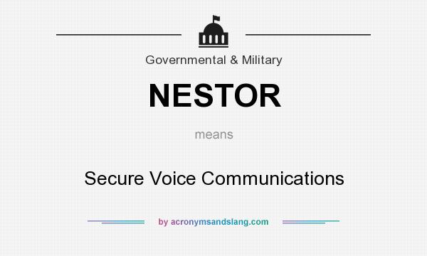 What does NESTOR mean? It stands for Secure Voice Communications