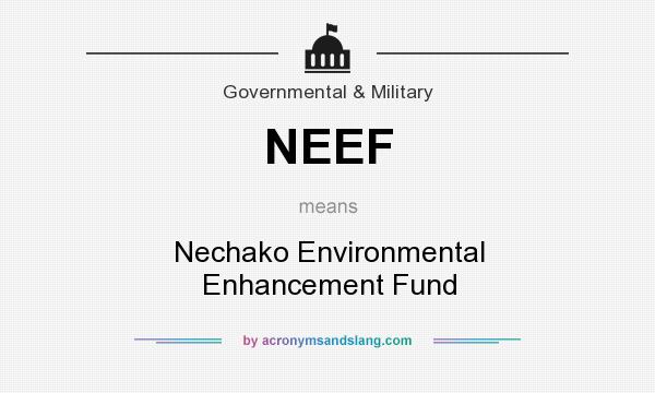 What does NEEF mean? It stands for Nechako Environmental Enhancement Fund
