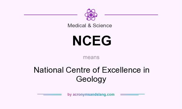 What does NCEG mean? It stands for National Centre of Excellence in Geology