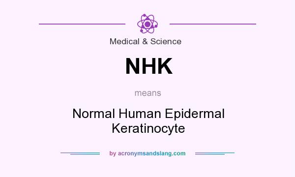 What does NHK mean? It stands for Normal Human Epidermal Keratinocyte