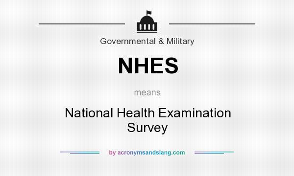 What does NHES mean? It stands for National Health Examination Survey