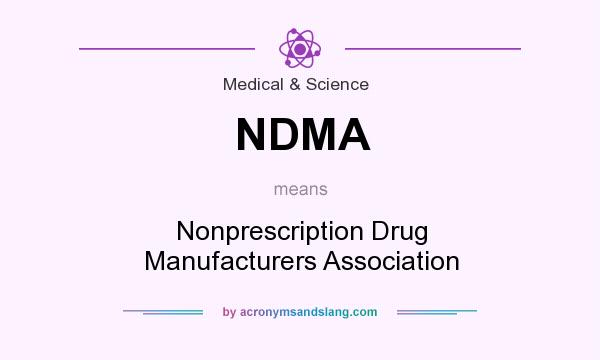 What does NDMA mean? It stands for Nonprescription Drug Manufacturers Association