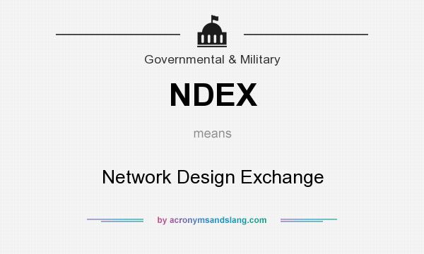What does NDEX mean? It stands for Network Design Exchange