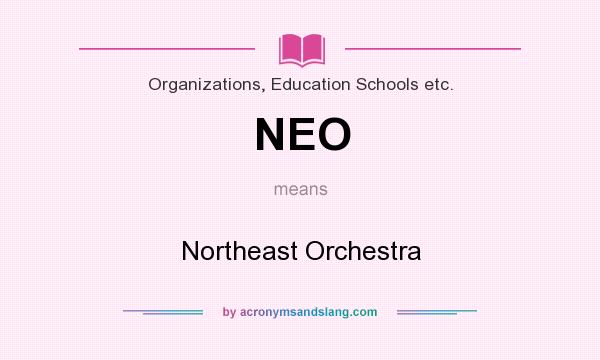 What does NEO mean? It stands for Northeast Orchestra