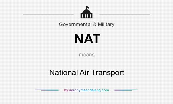 What does NAT mean? It stands for National Air Transport