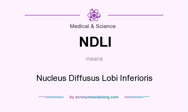 What does NDLI mean? It stands for Nucleus Diffusus Lobi Inferioris
