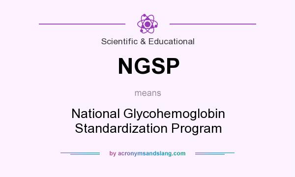 What does NGSP mean? It stands for National Glycohemoglobin Standardization Program
